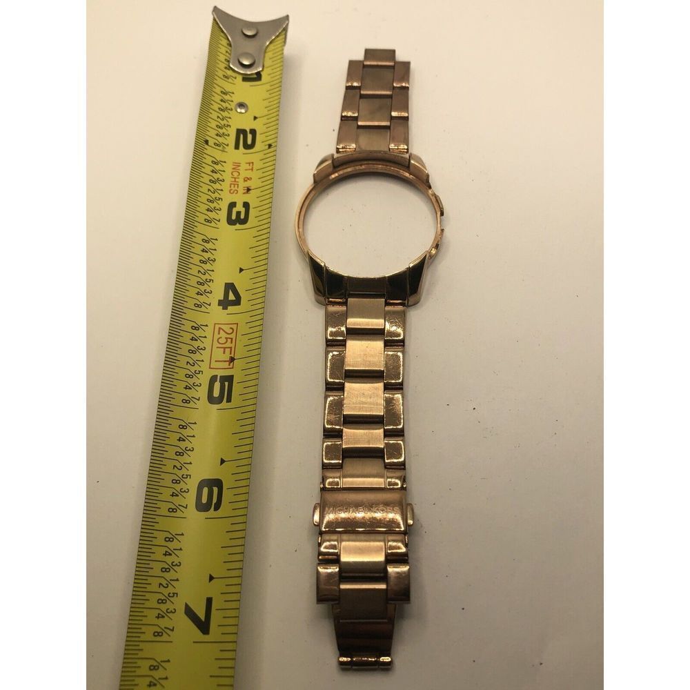 Michael Kors Watch Parts Case 42mm Band 20mm Rose Gold Links No Crystal GY308